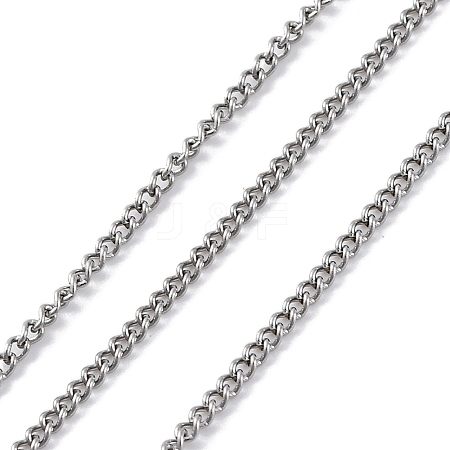 304 Stainless Steel Curb Chains CHS-M009-10P-04-1