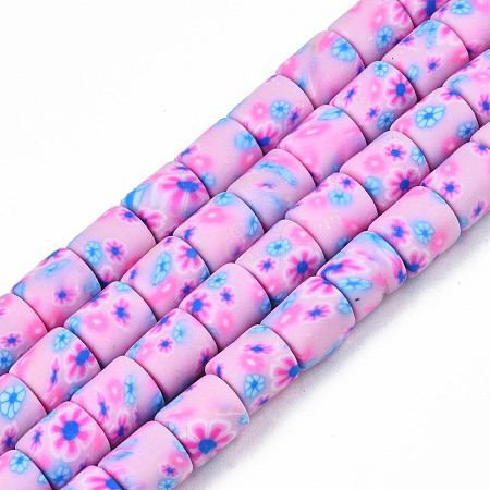 Handmade Polymer Clay Bead Strands CLAY-T020-10D-1