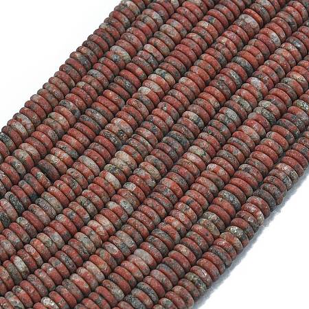 Frosted Natural Sesame Jasper Beads Strands G-K389-C04-01-1