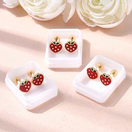 304 Stainless Steel Stud Earrings EJEW-F396-02C-G-1