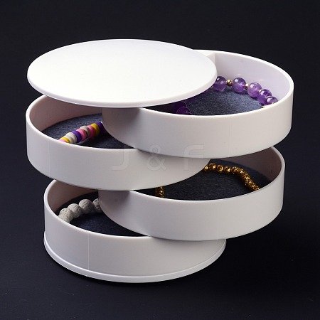 4-Layer Rotating Travel Jewelry Tray Case OBOX-O005-01B-1