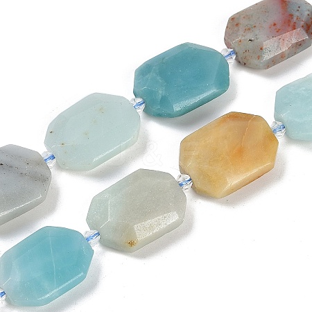 Natural Flower Amazonite Beads Strands G-B125-P03-01-1