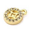 Brass Micro Pave Cubic Zirconia Pendant KK-A240-13G-2