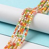 Gradient Color Electroplate Glass Bead Strands GLAA-E042-05-B03-2