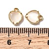 Heart Brass Charms KK-D024-02B-G-3