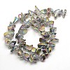 Electroplate Natural Quartz Crystal Chip Beads Strands X-G-L153-01-3