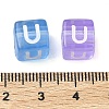 Spray Painted Transparent Acrylic Beads MACR-K365-07U-3