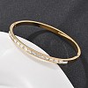 304 Stainless Steel Rhinestone Bangles for Women BJEW-Z092-08G-1