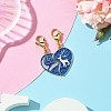 Alloy Enamel Split Pendant Decorations HJEW-JM02818-03-1