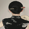 2Pcs 2 Colors Vintage Alloy Hair Sticks OHAR-LP0004-01A-3