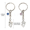 2Pcs Valentine's Day Alloy Glass Keychain KEYC-YW00188-3