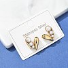 Ion Plating(IP) 304 Stainless Steel Stud Earrings EJEW-A119-19G-1