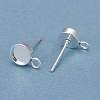 201 Stainless Steel Stud Earring Findings STAS-H410-08S-C-2