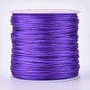 Round Nylon Satin Rattail Cord NWIR-WH0009-15A-18-1