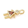 Brass Micro Pave Cubic Zirconia Pendants ZIRC-I356-17G-B05-2