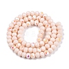 Electroplate Opaque Solid Color Glass Beads Strands EGLA-A044-P6mm-L05-3