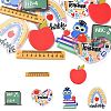 12Pcs 6 Styles Study Style Opaque Acrylic Double Sided Pendants FIND-CJ0002-52-8