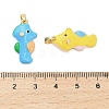 Brass Enamel Pendants KK-B158-03G-3