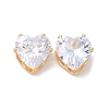 Brass Clear Cubic Zirconia Cabochons STAS-M294-30C-1