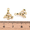 Brass Micro Pave Cubic Zirconia Charms KK-N263-146B-G-3