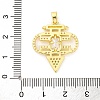 Brass Pendants with Cubic Zirconia KK-D536-02G-3