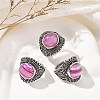 Natural Banded Agate Adjustable Rings RJEW-I108-03AS-13-1