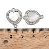 Brass Micro Pave Cubic Zirconia Connector Charms KK-H256-13P-3
