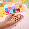 2400Pcs 15 Colors Opaque Baking Paint Glass Beads DGLA-TA0001-25-7