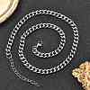 304 Stainless Steel Cuban Link Chain Necklaces for Women Men NJEW-G161-02P-2