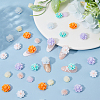 SUPERFINDINGS 120Pcs 8 Styles  Flower Resin Cabochons MRMJ-FH0001-30-5