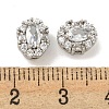 Brass Micro Pave Clear Cubic Zirconia Beads KK-P275-27P-3