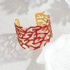 304 Stainless Steel Enamel Cuff Bangles for Women BJEW-F518-03D-G-1