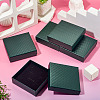 5Pcs Rhombus Textured Cardboard Jewelry Packing Boxes with Sponge Inside CBOX-TA0001-18E-5