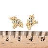 Brass Micro Pave Cubic Zirconia Charms KK-C099-01G-G-3