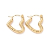 Ion Plating(IP) 304 Stainless Steel Heart Hoop Earrings for Women EJEW-G293-25G-1