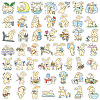 Rabbit 50Pcs PVC Self-Adhesive Stickers PW-WGE3E83-01-1