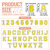 36Pcs 2 Sets 2 Styles Letter A~Z & Number 0~9 Polyester Embroidery Sew On Patches Sets PATC-TA0001-55D-3
