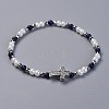 Glass Pearl Stretch Bracelets BJEW-JB04314-2
