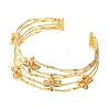 Brass Open Cuff Bangles KK-S404-02G-2