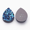 Druzy Resin Cabochons X-CRES-S043-14x10mm-6-2
