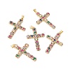 Rack Plating Brass Micro Pave Colorful Cubic Zirconia Pendants ZIRC-C040-27G-4