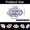 35Pcs UV Plating Rainbow Iridescent Acrylic Beads PACR-PA0001-23-2
