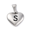 304 Stainless Steel Pendants STAS-P278-01S-P-1-1