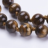 Natural Tiger Eye Beaded Necklaces X-NJEW-P202-36-A31-2