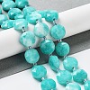 Natural White Jade Dyed Beads Strands G-NH0004-014-2