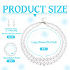 ABS Plastic Imitation Pearl Beads Jewelry Set SJEW-TAC00004-3