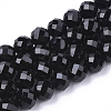 Natural Black Tourmaline Beads Strands G-S345-8mm-002-1