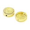 Rack Plating Brass Micro Pave Clear Cubic Zirconia Beads KK-NH0001-10B-G-2