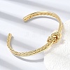 Brass Knotted Cuff Bangles for Women KK-CBACA61-02G-2