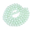 Transparent Half Spray Painted Glass Beads Strands GLAA-Q110-02A-02-2